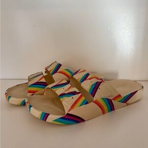Freedom Moses Rainbow Slide Sandals - New!!